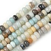 Natural Flower Amazonite Beads Strands G-F520-16-2
