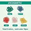 50Pcs 5 Colors Spray Painted 201 Stainless Steel Connector Charms STAS-DC0007-98-2