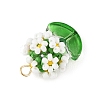 Glass Seed Beaded Pendants PALLOY-MZ01395-01-2