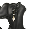 Natural Larimar and Natural Cultured Freshwater Pearl Dangle Earrings EJEW-JE07397-2