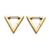 304 Stainless Steel Triangle Huggie Hoop Earrings STAS-J033-02C-G-1