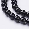 Natural Black Onyx Round Beads Strands GSR6mmC097-2