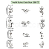 80Pcs 4 Style Tibetan Style Alloy Pendants TIBEP-PH0001-37-4