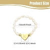 Natural Freshwater Pearl & 304 Stainless Steel Bead Finger Rings RJEW-FS00001-11-3