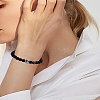 1Pc Sports Theme Glass Round Beads Braided Bead Bracelets for Unisex BJEW-LP0003-67A-3