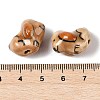 Hand-Painted Porcelain Beads PORC-R001-01E-3