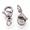 Tarnish Resistant 304 Stainless Steel Lobster Claw Clasps X-STAS-G240-01C-P-3