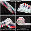 5M Rainbow Color Flat Polyester Wave Elastic Cord OCOR-GF0003-85C-6