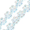 Electroplate Glass Beads Strands EGLA-P069-02A-AB03-1