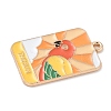 Tarot Alloy Enamel Pendants ENAM-A008-47KCG-07-2