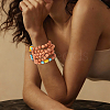 1Pc Bodhi & Synthetic Turquoise Beaded Mala Necklaces NJEW-DC0001-21-6