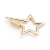 Brass Screw Carabiner Lock Charms ZIRC-I041-02G-2