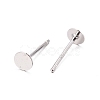Anti-Tarnish Rhodium Plated 925 Sterling Silver Earrings Findings STER-P032-15-4mm-2