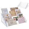 5-Tier PA Plastic Display Riser Stands for Mini Card DJEW-WH0028-002B-1