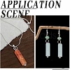 10Pcs 5 Styles Natural Lepidolite & New Jade & Flower Amazonite & Red Aventurine PALLOY-AR00012-6