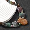 Natural Indian Agate Faceted Bib Graduated Beaded Necklaces for Women NJEW-B128-01E-2