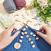 Nbeads Number 1~10 Wooden Beaded Knitting Row Counter Chains & Charms Locking Stitch Makers DIY-NB0010-23-3