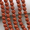 Grade A Natural Red Jasper Bead Strands X-G-P075-36-8mm-2