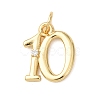 Brass Micro Pave Cubic Zirconia Pendants KK-D019-28G-10-1