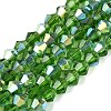 AB Color Plated Transparent Glass Beads Strands GLAA-G127-01-02L-1