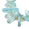 Electroplated Natural Quartz Crystal Beads Strands G-F800-F15-3