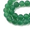 Natural Green Onyx Agate Beads Strands G-P001-16-5