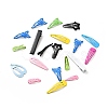 Spray Paint Iron Snap & Alligator Hair Clip Findings IFIN-P038-01-1