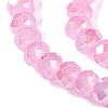 Baking Electroplate Glass Beads Strands DGLA-A039-J10mm-B16-3