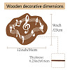 Creative Natural Wooden Wall Hanging Decoration AJEW-WH0331-010-2