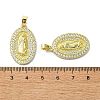 Rack Plating Brass Micro Pave Cubic Zirconia Pendants KK-R157-14A-G-3