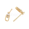 SHEGRACE Brass Micro Pave Cubic Zirconia Stud Earrings XGRQ4N622-727G-2