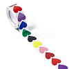 8 Colors Paper Heart Sticker Rolls LS-STIC-E001-06-3