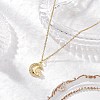 Brass Micro Pave Clear Cubic Zirconia Pendant Necklace NJEW-JN05390-02-1