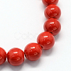 Natural Dyed Mashan Jade Gemstone Bead Strands G-R272-6mm-01-3