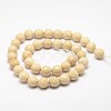 Natural Fossil Round Bead Strands X-G-O151-02-8mm-2