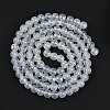 Baking Paint Electroplate Glass Beads Strands GLAA-G120-01B-2