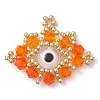 Seed Beads Beaded Charms PALLOY-MZ00344-04-1