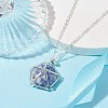 Stainless Steel Macrame Pouch Empty Stone Holder for Pendant Necklace Making NJEW-JN04532-03-6