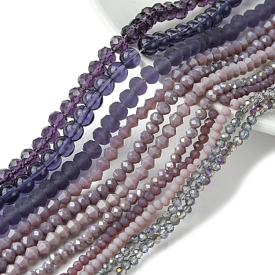 Electroplate Glass Beads Strands EGLA-FS0001-42F-1