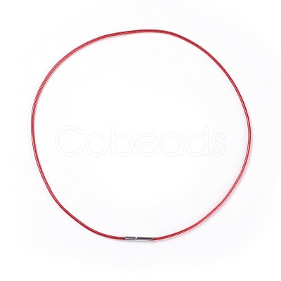 Waxed Polyester Cord Necklace Making MAK-I011-05-B-02-1