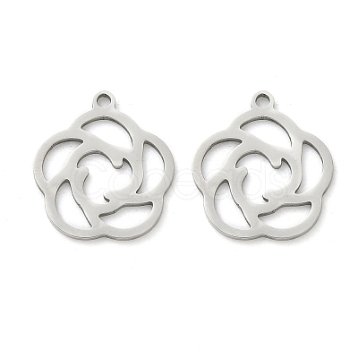 Hollow 201 Stainless Steel Pendants STAS-F337-10C-P-1
