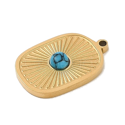 Synthetic Turquoise Pendants STAS-M080-06G-1