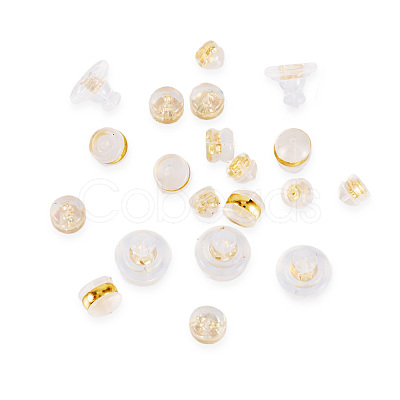 24Pcs 4 Styles Brass Ear Nuts FIND-TA0006-59-1