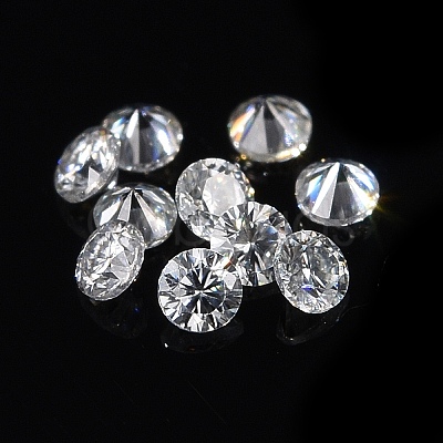 White D Color Round Cut Loose Moissanite Stones RGLA-WH0016-01C-1