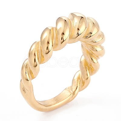 Ion Plating(IP) Unisex 304 Stainless Steel Finger Rings X-RJEW-Z008-08B-G-1
