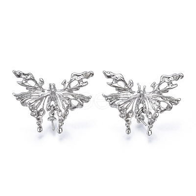 Brass Stud Earring Findings KK-N216-406P-1
