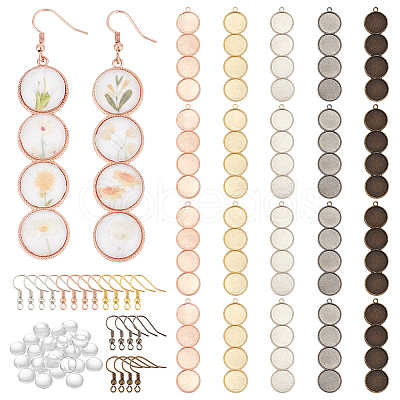 DIY Blank Dome Earring Making Kit DIY-PH0017-28-1