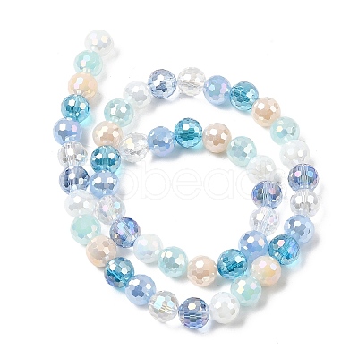 Electroplate Glass Beads Strands EGLA-D300-06-8mm-22-1