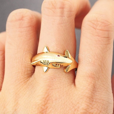 Brass Rhinestone Cuff Open Rings WG3D993-02-1