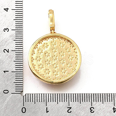 Brass Micro Pave Cubic Zirconia & Enamel Pendants KK-R222-11G-02-1